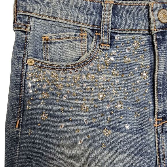 Abercrombie & Fitch The A&F High Rise Embellished Super Skinny Jean Sz 0 - Picture 3 of 12